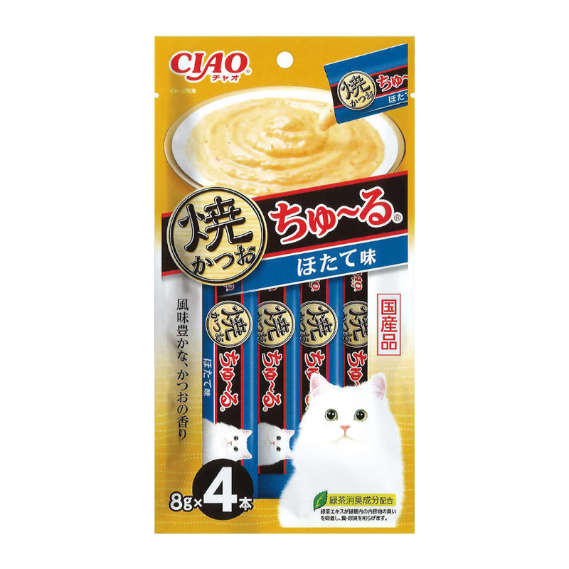 【セール対象商品】CIAO 焼かつおちゅ～る ほたて味