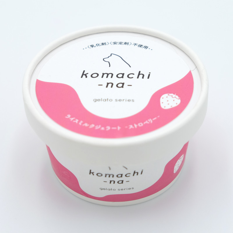 [冷凍]【komachi-na-】あきたこまちのライスミルクジェラート ストロベリー