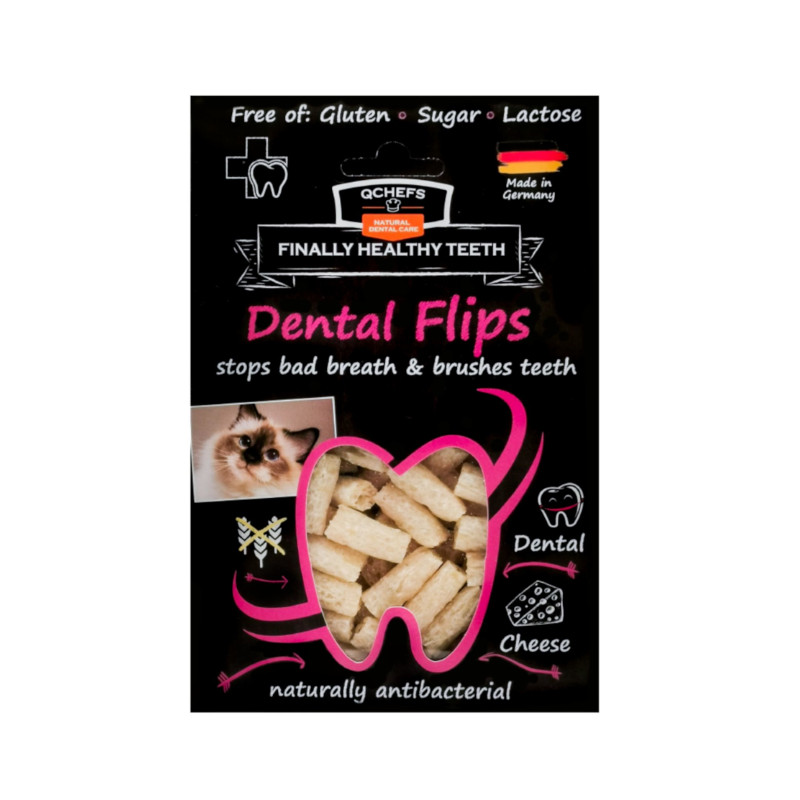 【QCHEFS】Dental Flips for cats(猫用デンタルフリップ)【Amazon販売不可、定価販売厳守】(取寄)
