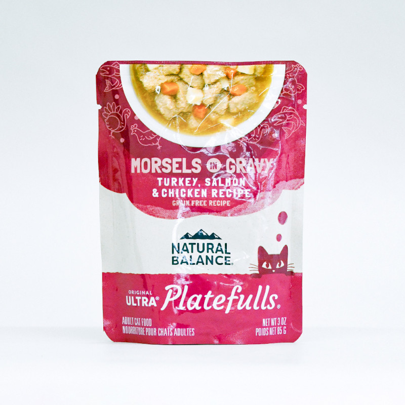 【NATURAL BALANCE】オリジナルウルトラ プレートフル 猫用 ターキー･サーモン&鶏肉レシピ(取寄)