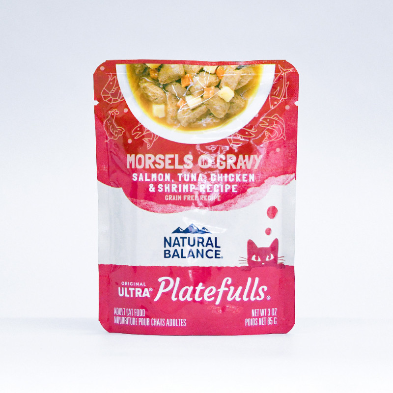【NATURAL BALANCE】オリジナルウルトラ プレートフル 猫用 サーモン･ツナ･鶏肉&シュリンプレシピ(取寄)