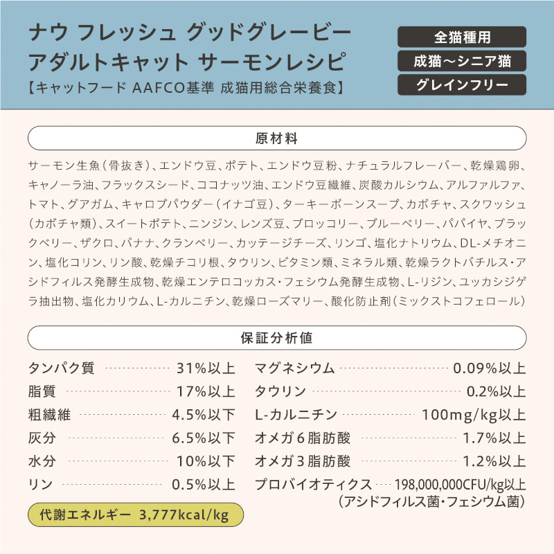 グッドグレービーキャット サーモンレシピ 原材料・成分