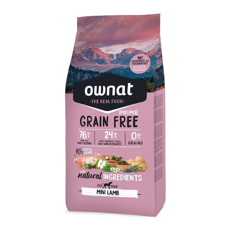 <キャンペーン対象商品>【ownat(オーナット)】犬用)グレインフリー プライム 小粒 ラム【EC販売禁止商品】