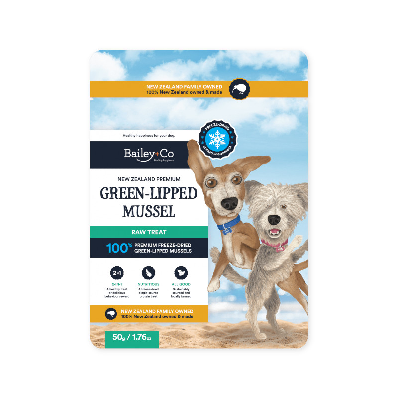【Bailey+Co】フリーズドライ 丸ごと緑イ貝 犬用(取寄)