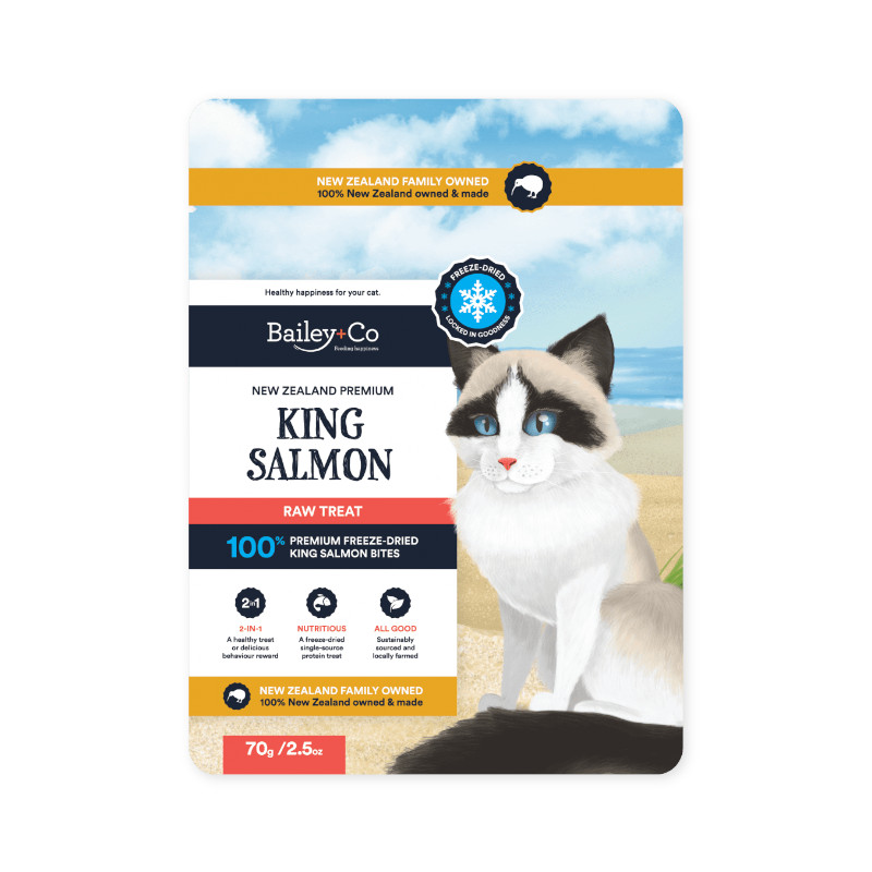 【Bailey+Co】フリーズドライ キングサーモン 猫用(取寄)