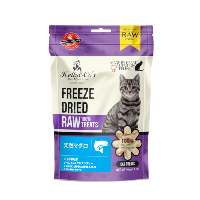 <キャンペーン対象商品>【Kelly&Co's】[猫用おやつ]フリーズドライ ワイルドコートマグロ【EC販売禁止商品】(取寄)