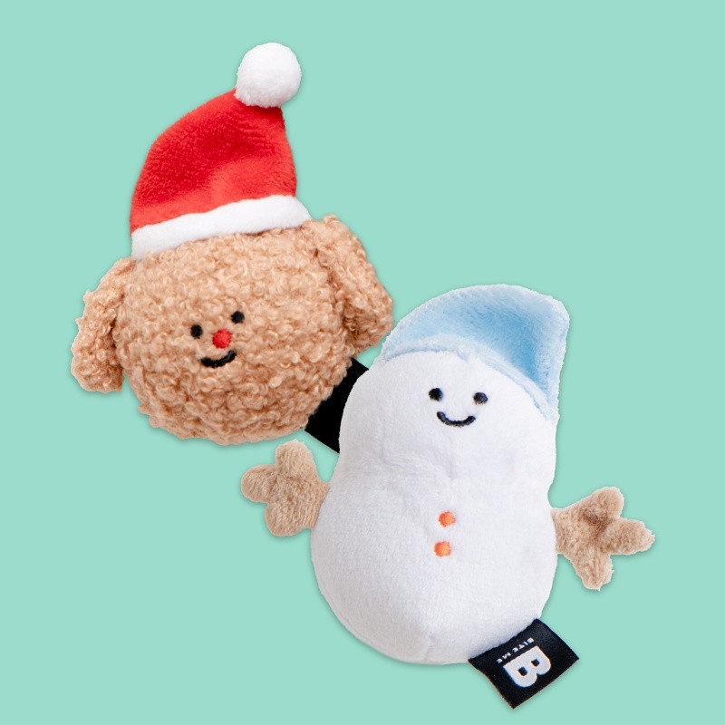 【2026BITE ME クリスマス】クリスマスのお友達おもちゃ サンタ＆雪だるま【ペット専門店商品/Amazon販売不可】(予約商品)