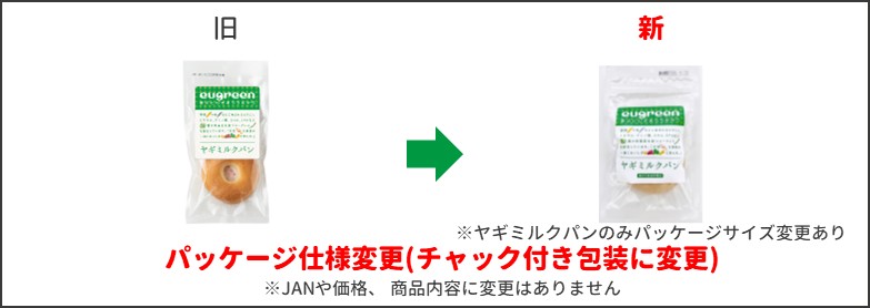 eugreenおやつシリーズ新旧比較