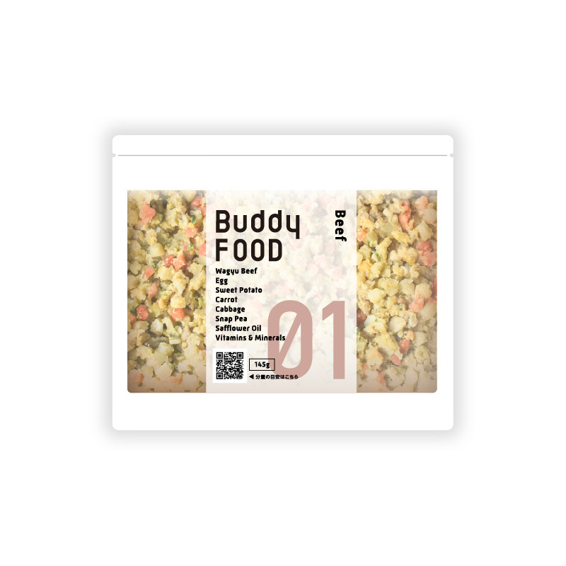 [冷凍]【BuddyFOOD】オリジナルフード #01 黒毛和牛【Amazon・モール販売不可】