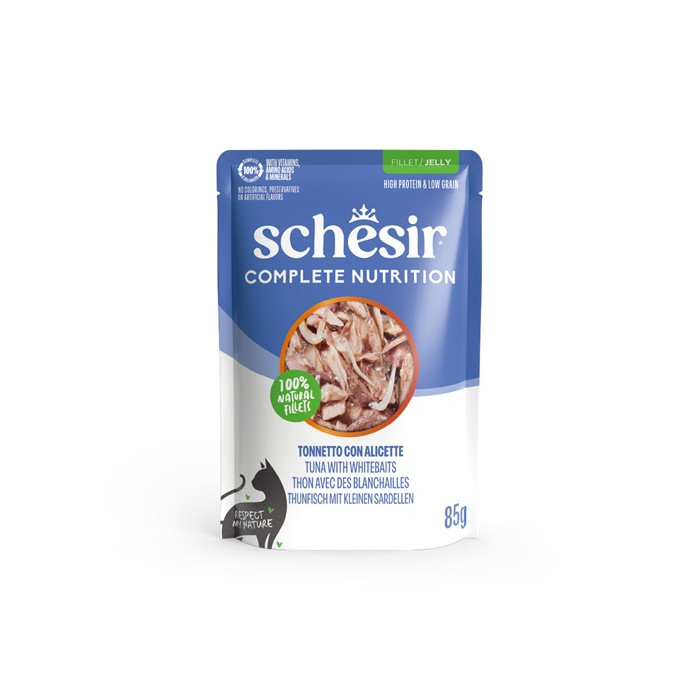 <キャンペーン対象商品>【Schesir】キャット パウチ ツナwithシラス