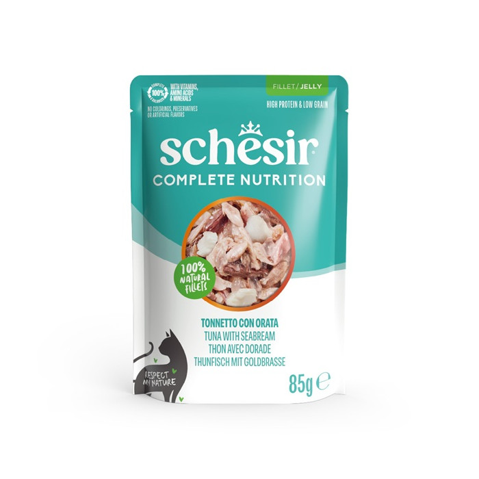 <キャンペーン対象商品>【Schesir】キャット パウチ ツナwithシーブリーム