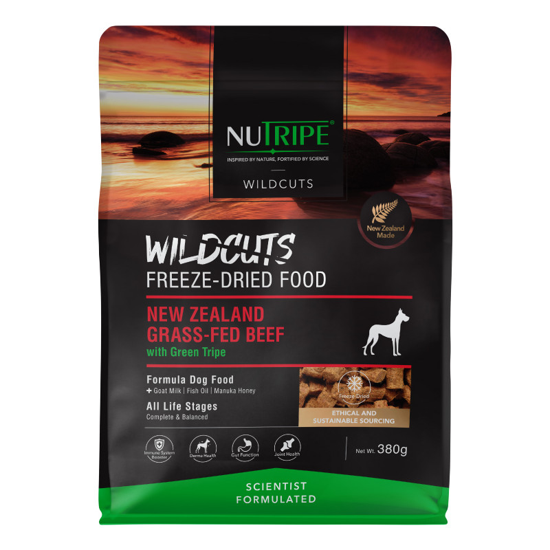 【NUTRIPE WILDCUTS】フリーズドライ DOG ビーフwithグリーントライプ