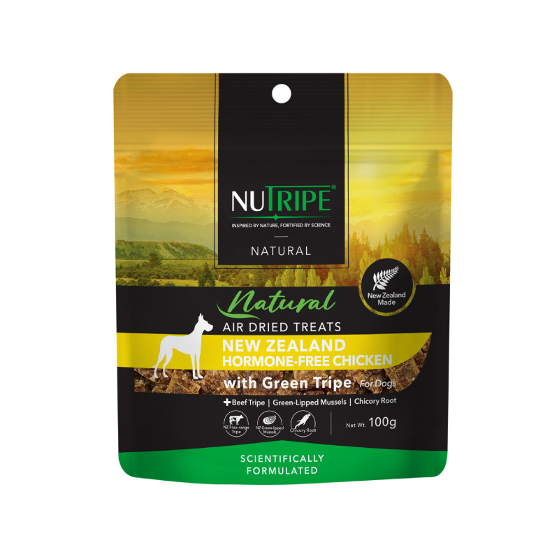 【NUTRIPE natural】エアドライ ホルモンフリーチキンwithグリーントライプ