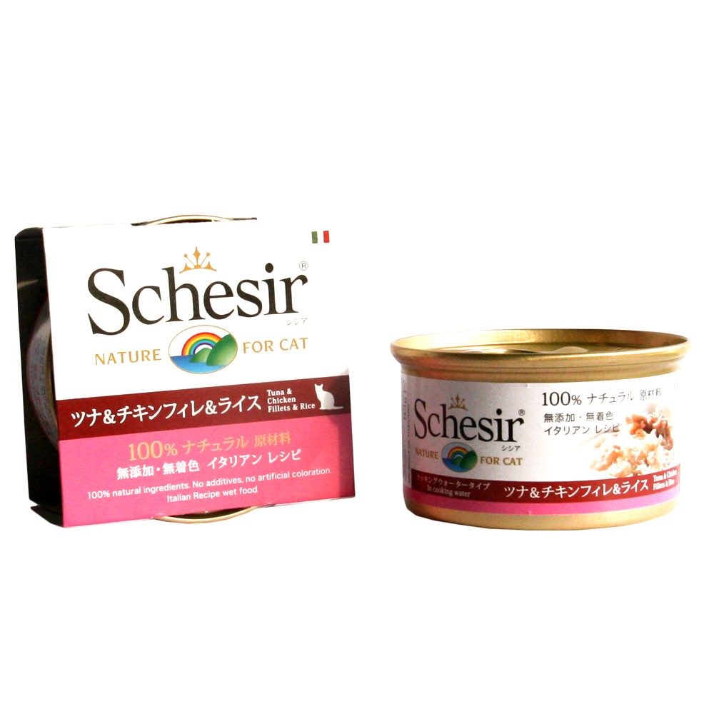 【Schesir】キャット ツナ&チキンフィレ&ライス
