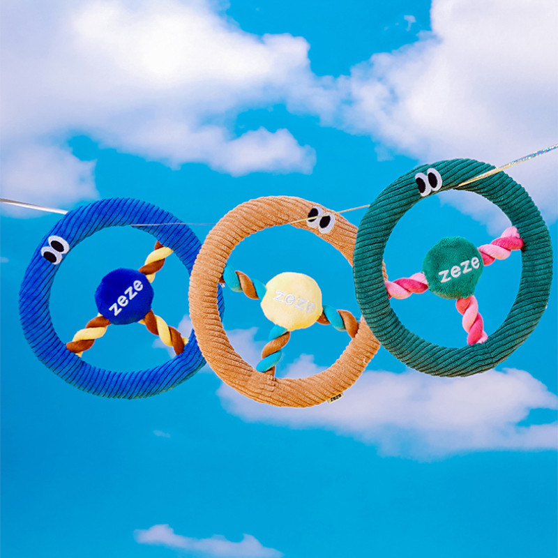 【ZEZE】DOG ROPE TOY Steering Wheel(取寄)