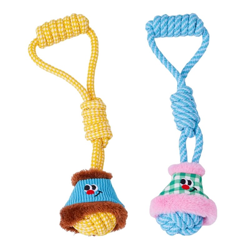 【ZEZE】DOG ROPE TOY Handle Ball(取寄)