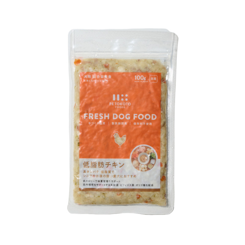 <キャンペーン対象商品>[冷凍]【PETOKOTO】フレッシュドッグフード 低脂肪チキン