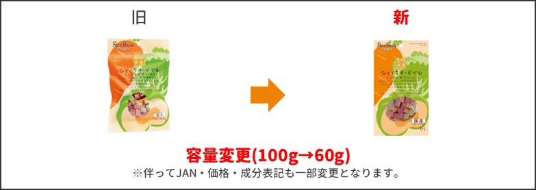 ひとくちオードブル ミックス野菜新旧比較