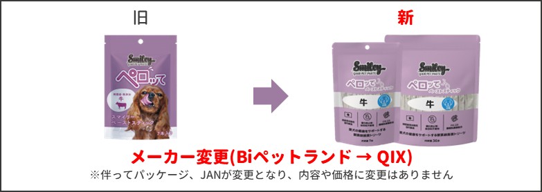 ペロッて牛新旧比較