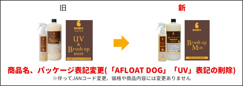 ブラッシュアップミスト新旧比較