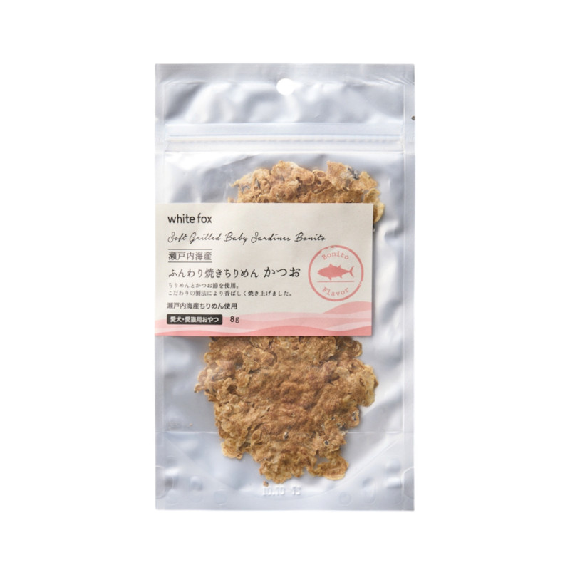 【whitefox】瀬戸内海産ふんわり焼きちりめん かつお【愛犬･愛猫用】【EC販売禁止、輸出禁止、定価販売厳守】(予約商品)
