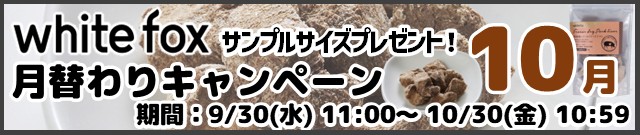 ホワイトフォックス月替わりキャンペーン10月分