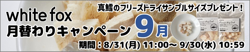 ホワイトフォックス月替わりキャンペーン9月分