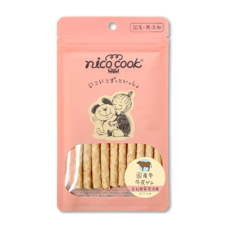 【nico cook】国産牛 牛皮ガム 犬用【Amazon販売不可】(取寄)