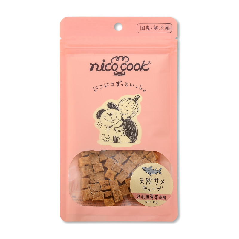 【nico cook】国産天然サメキューブ 犬猫兼用【Amazon販売不可】(取寄)