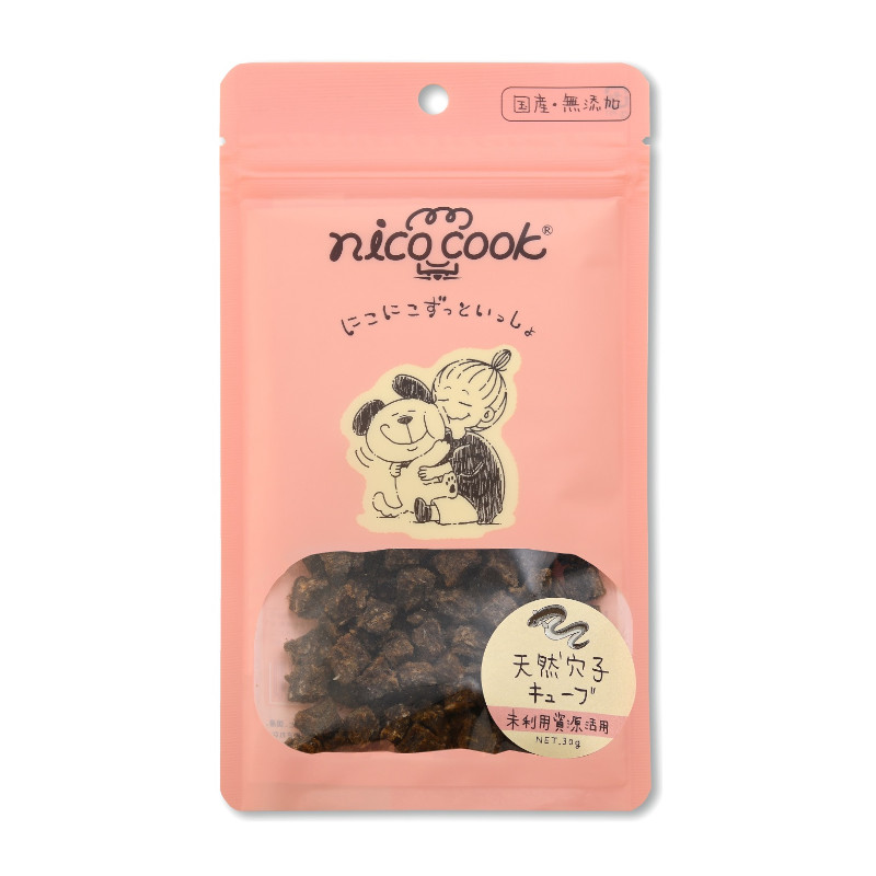 【nico cook】国産天然穴子キューブ 犬猫兼用【Amazon販売不可】(取寄)