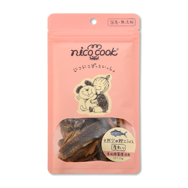 【nico cook】国産天然宗田鰹スライス 厚削り 犬猫兼用【Amazon販売不可】(取寄)