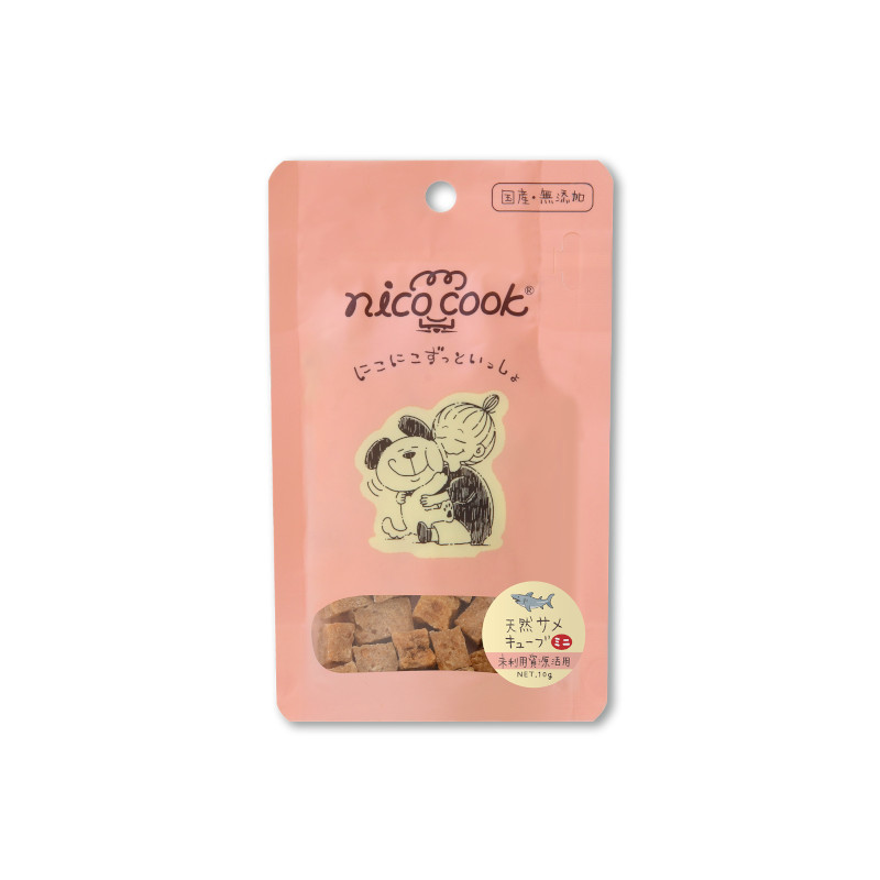 【nico cook】国産天然サメキューブ ミニ 犬猫兼用【Amazon販売不可】(取寄)