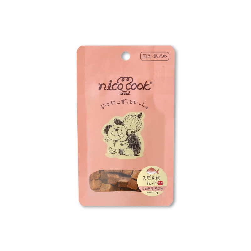 【nico cook】国産天然真鯛キューブ ミニ 犬猫兼用【Amazon販売不可】(取寄)