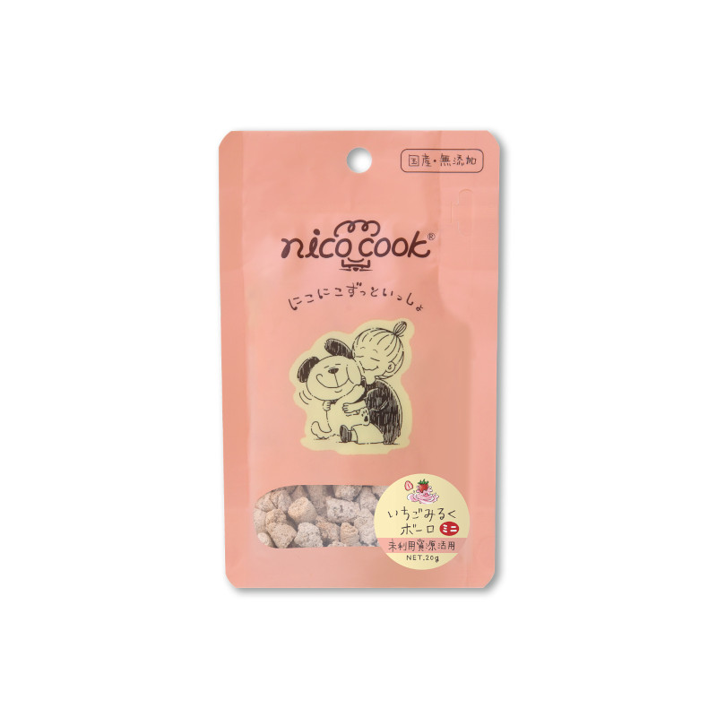 【nico cook】国産いちごミルクボーロ ミニ 犬用【Amazon販売不可】(取寄)