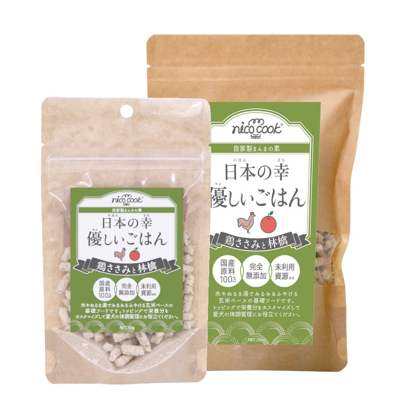【nico cook】日本の幸 優しいごはん 鶏ささみと林檎(犬用一般食)【Amazon販売不可】(取寄)