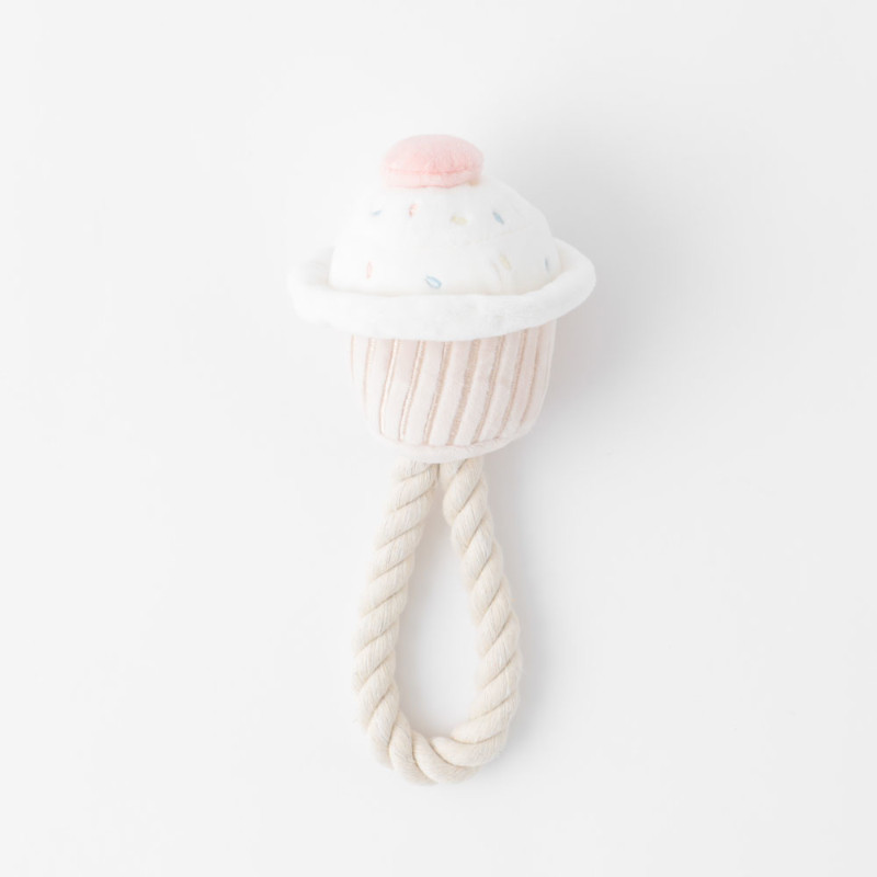 【モンシェリ】デンタルロープ鳴き笛入りマカロンカップケーキ【EC販売禁止商品】