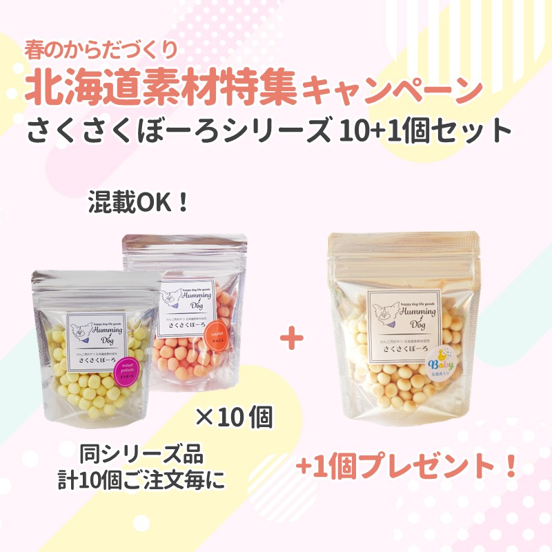 【北海道素材特集キャンペーン】【Humming Dog】さくさくぼーろ(セット注文)