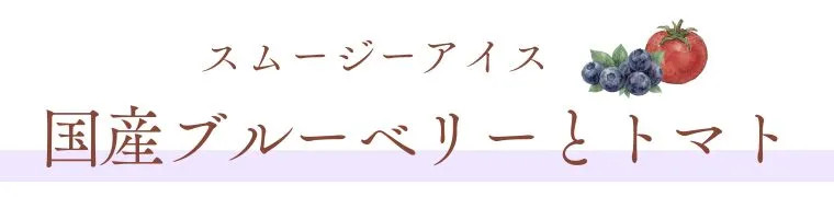 スムージーアイス 国産ブルーベリーとトマト