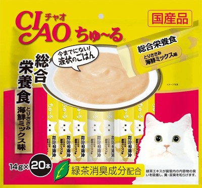 CIAO(チャオ) ちゅ～る 総合栄養食ささみ海鮮ミックス味 20本