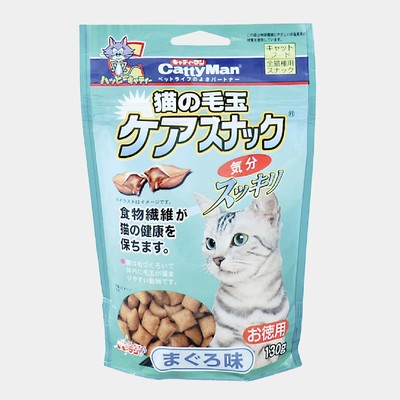 猫の毛玉ケアスティック　まぐろ味 お徳用 130g