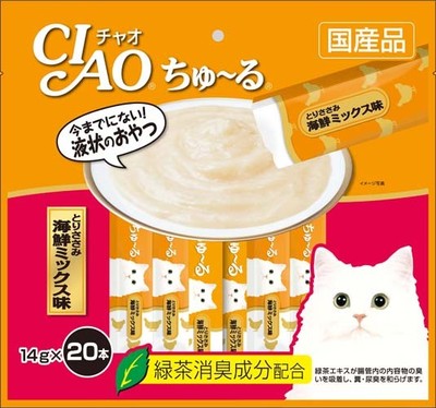 CIAO(チャオ) ちゅ～る トリササミ海鮮ミックス味　20本
